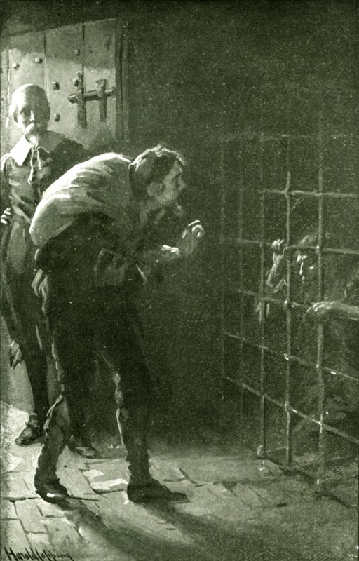 Muž v železné kleci (litho) od Harold Copping