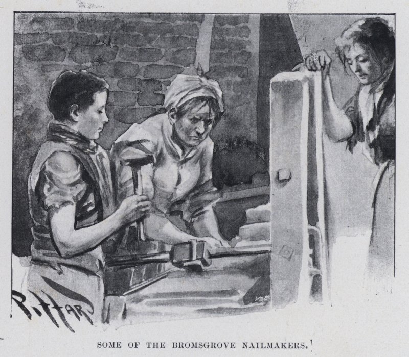 Někteří z Bromsgrove Nailmakers (č/b foto) od Harold Hume Piffard