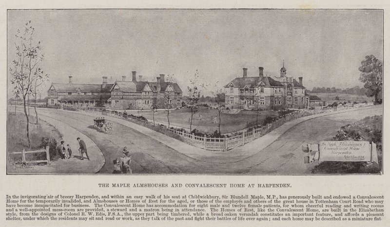 Maple Almshouses a zotavovna v Harpendenu od Harold Oakley