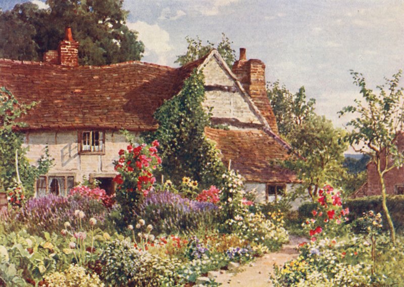 Chata u Bisley (barevná litografie) od Harold Sutton Palmer