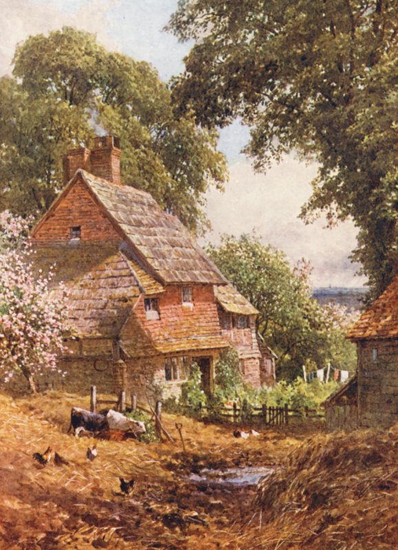 Stará farma u Leith Hill (barevná litografie) od Harold Sutton Palmer