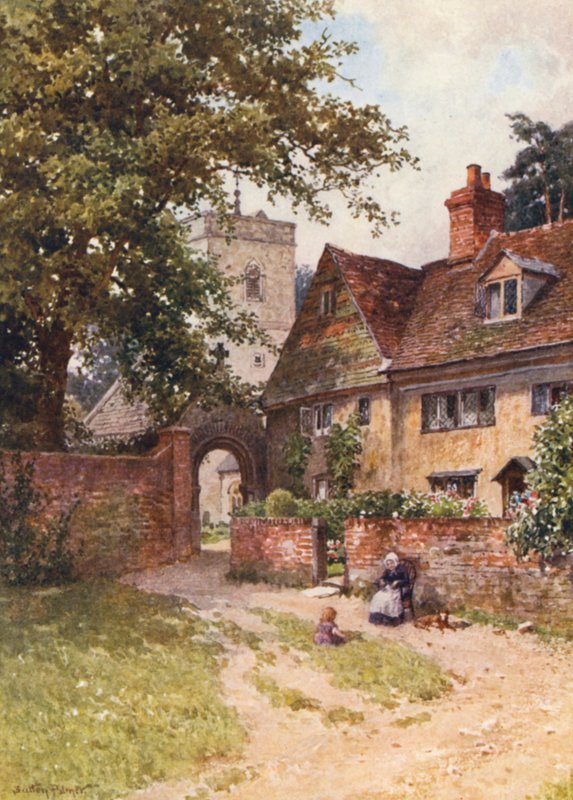 Kostel Betchworth (barevná litografie) od Harold Sutton Palmer