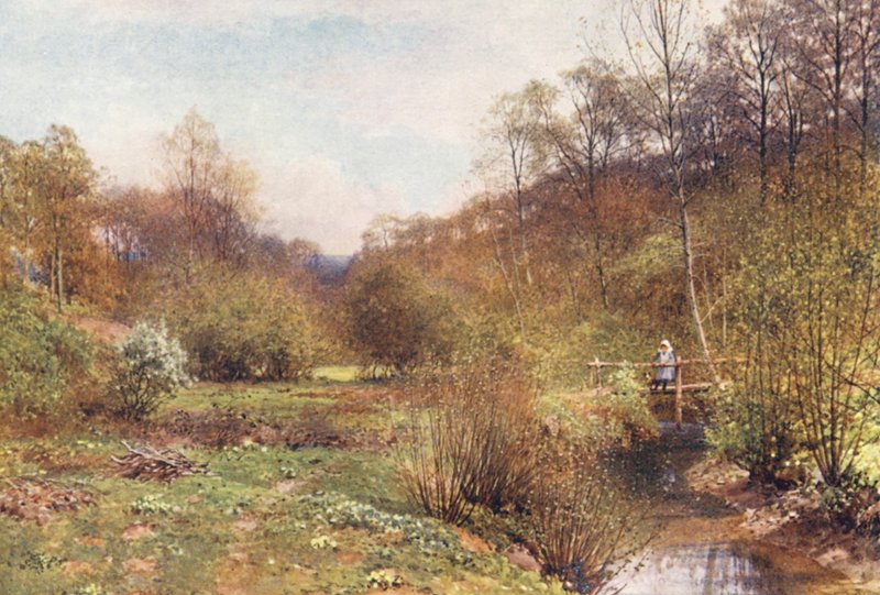 The Budding Year, Ockley (barevná litografie) od Harold Sutton Palmer