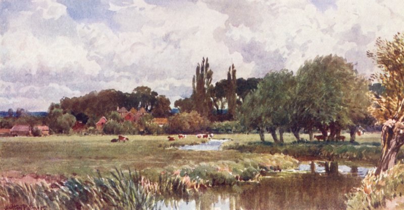 The Meads, Farnham (barevná litografie) od Harold Sutton Palmer