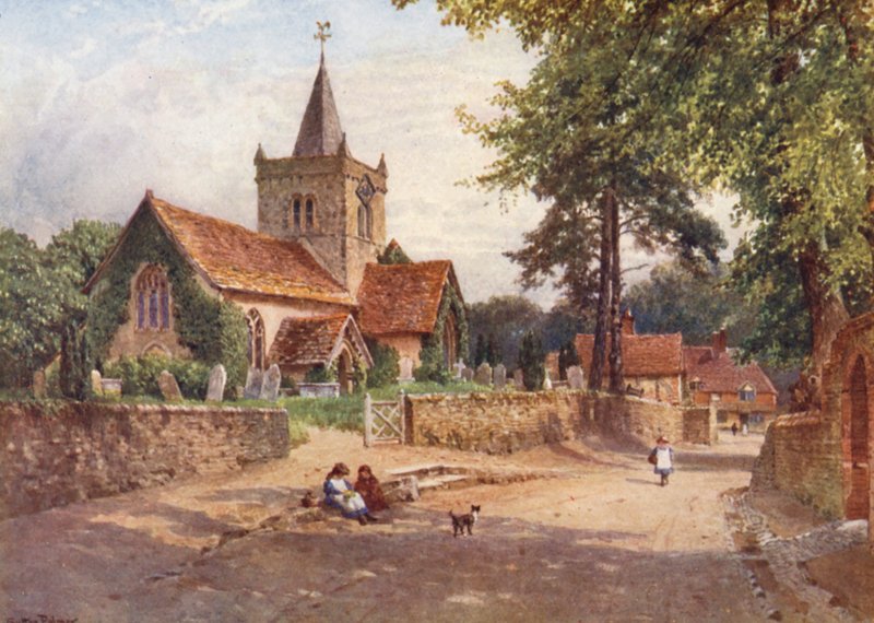 Kostel Witley (barevná litografie) od Harold Sutton Palmer