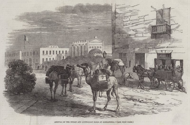 Příjezd indických a australských pošt do Alexandrie od Harrison William Weir
