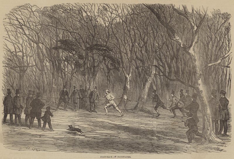 Pěší závod v Bayswater od Harrison William Weir