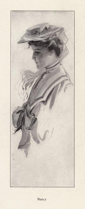 Portrét ženy jménem Nancy (litho) od Harrison Fisher