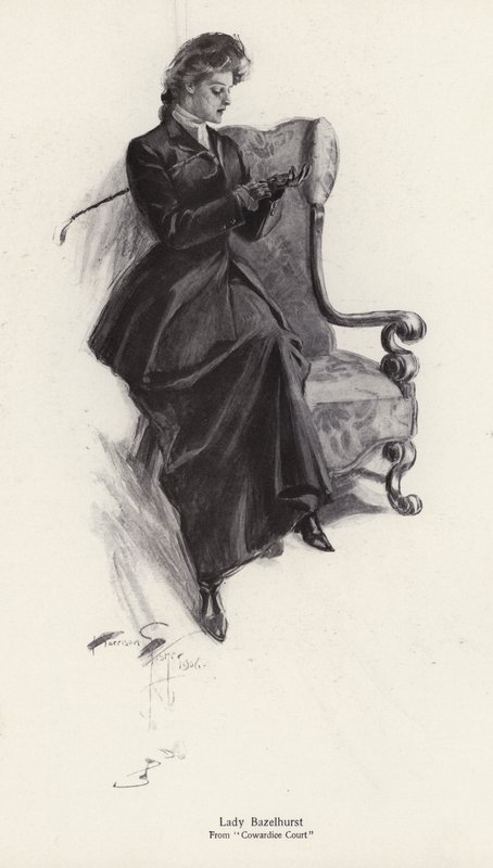 Postava Lady Bazelhurst z románu Soud zbabělosti od George Barra McCutcheona (litho) od Harrison Fisher
