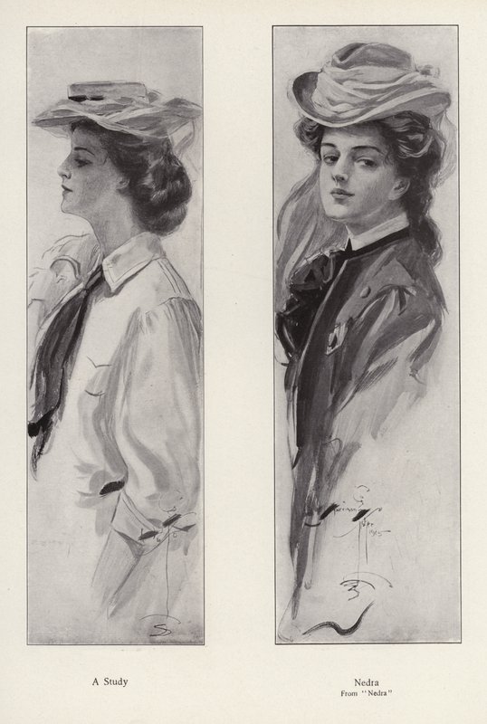 Postava Nedra z románu Nedra od George Barra McCutcheona (litho) od Harrison Fisher
