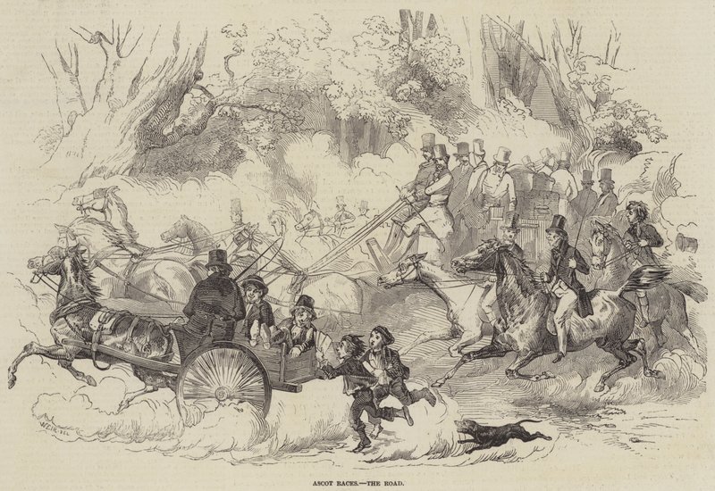 Ascot Races, the Road od Harrison William Weir