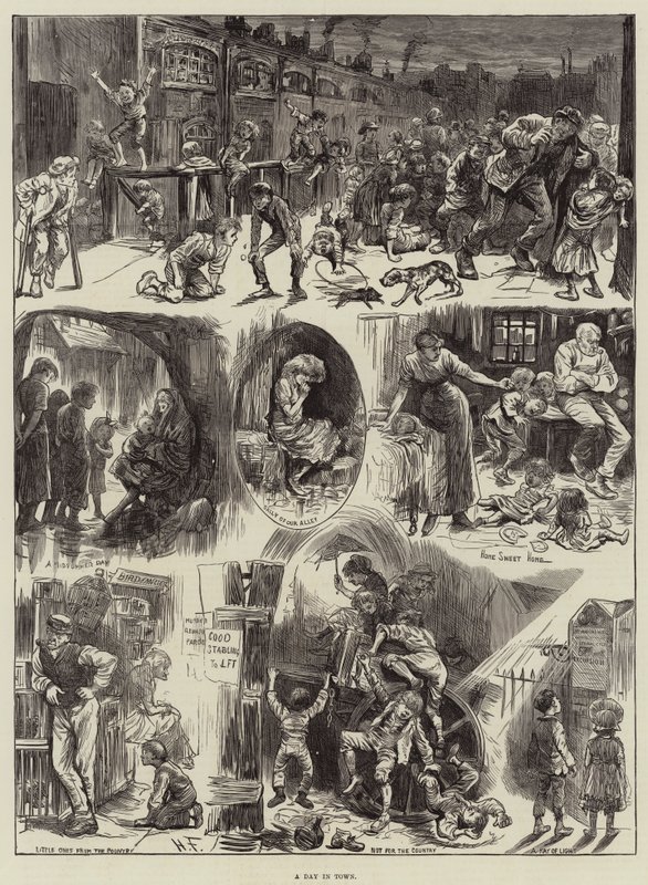 Den ve městě od Harry Furniss