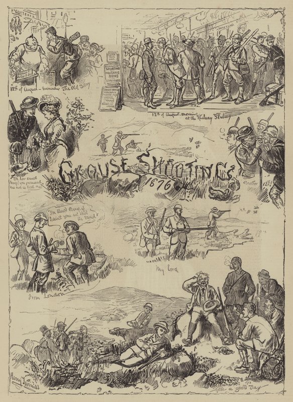 Střelba tetřeva, 1876 od Harry Furniss