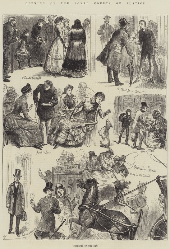 Otevření Královského soudního dvora od Harry Furniss