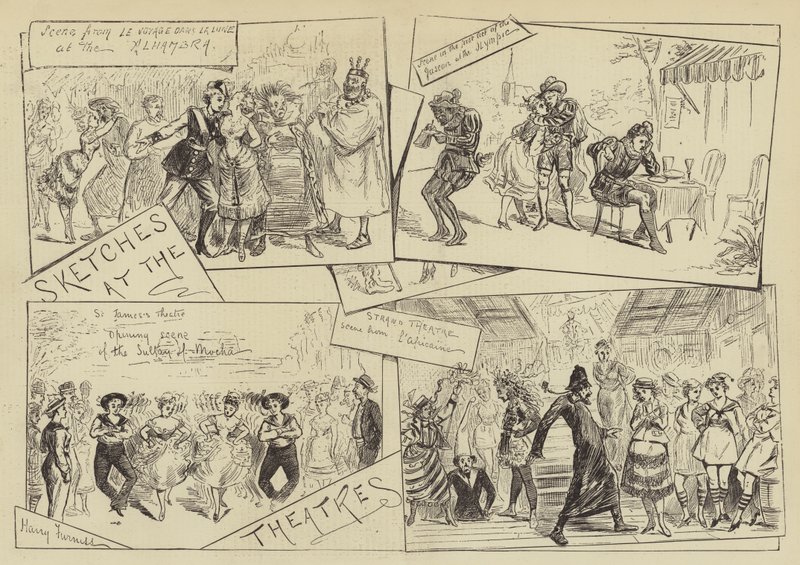 Skici v divadlech od Harry Furniss