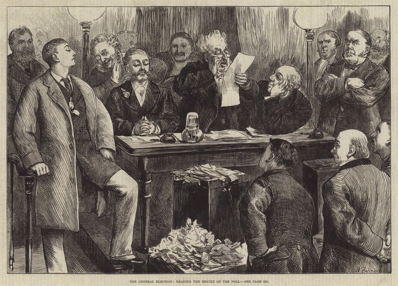 Všeobecné volby, čtení výsledku ankety od Harry Furniss