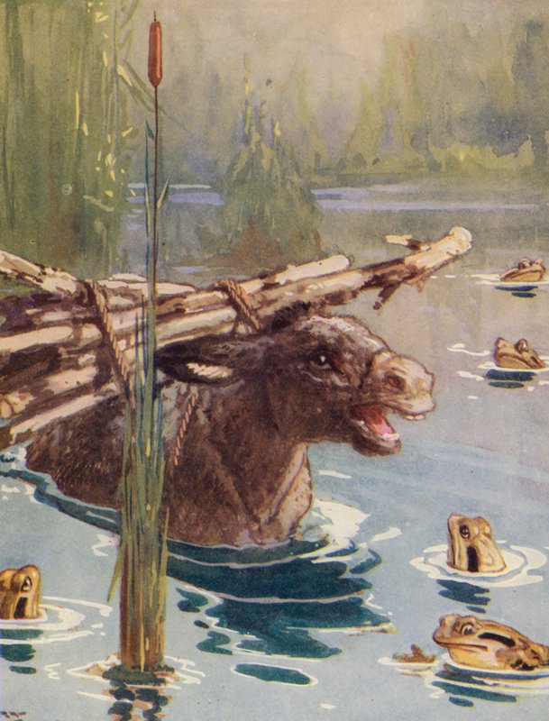 Ezopovy bajky: (barevná litografie) od Harry (1878 1950) Rountree
