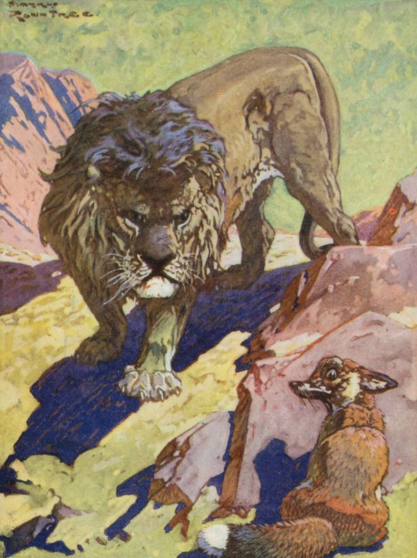 Ezopovy bajky: (barevná litografie) od Harry (1878 1950) Rountree