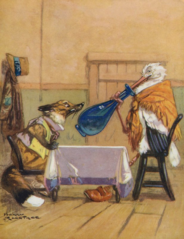 Ezopovy bajky: (barevná litografie) od Harry (1878 1950) Rountree