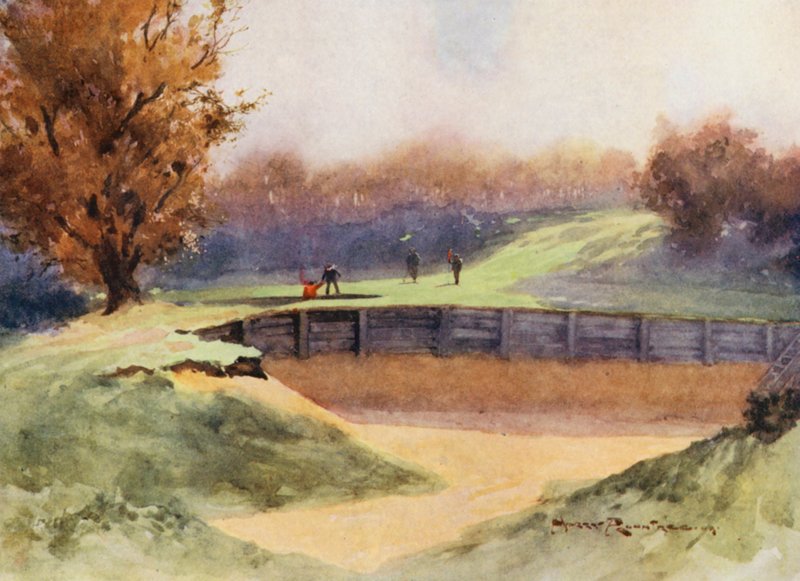Golfová hřiště: (barevná litografie) od Harry (1878 1950) Rountree