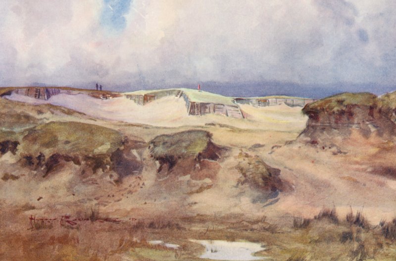 Golfová hřiště: Westward Ho! (barevná litografie) od Harry (1878 1950) Rountree