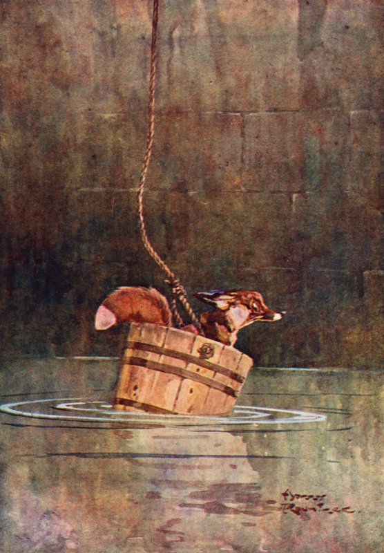 Vlk a liška (barva lito) od Harry Rountree