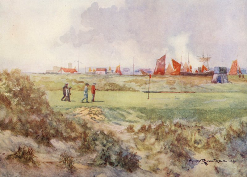 Golfová hřiště: (barevná litografie) od Harry (1878 1950) Rountree