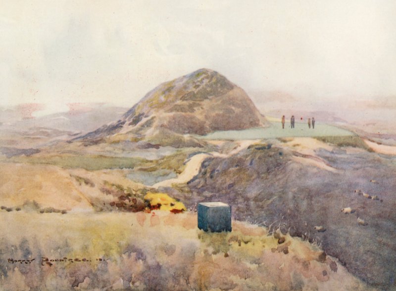 Golfová hřiště: Troon, nová krátká jamka (barevná litografie) od Harry (1878 1950) Rountree