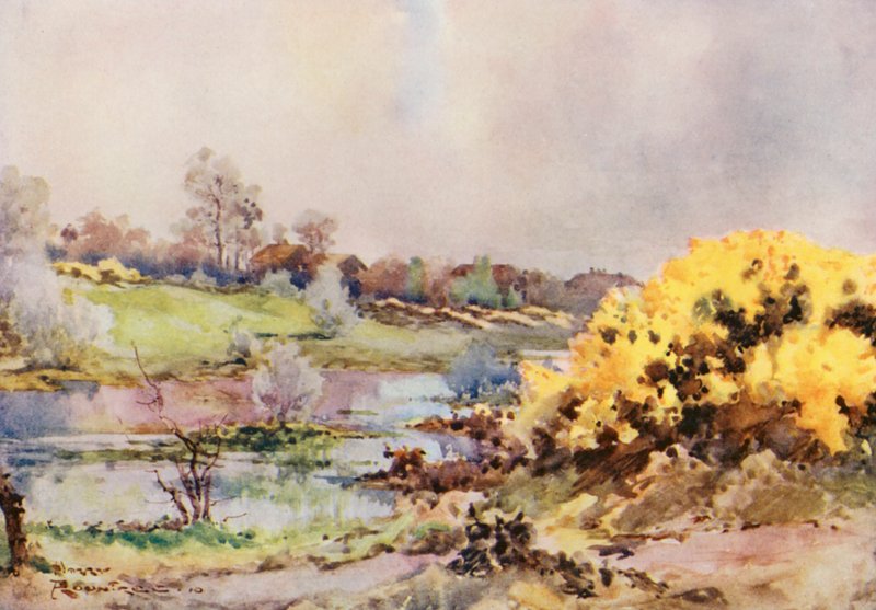 Golfová hřiště: (barevná litografie) od Harry (1878 1950) Rountree