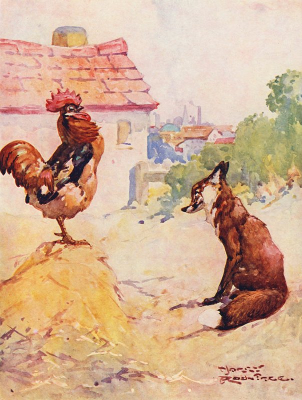 Liška a kohout (barva lito) od Harry Rountree