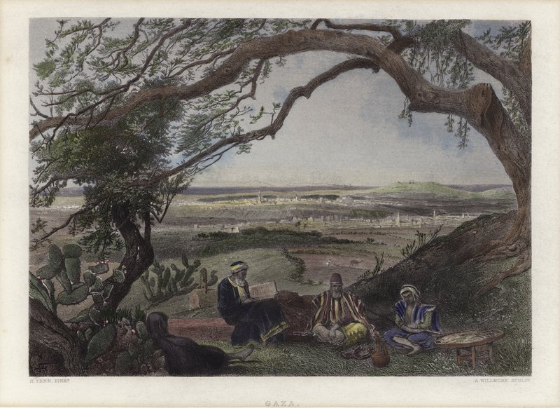 Gaza (barevná rytina) od Harry (after) Fenn