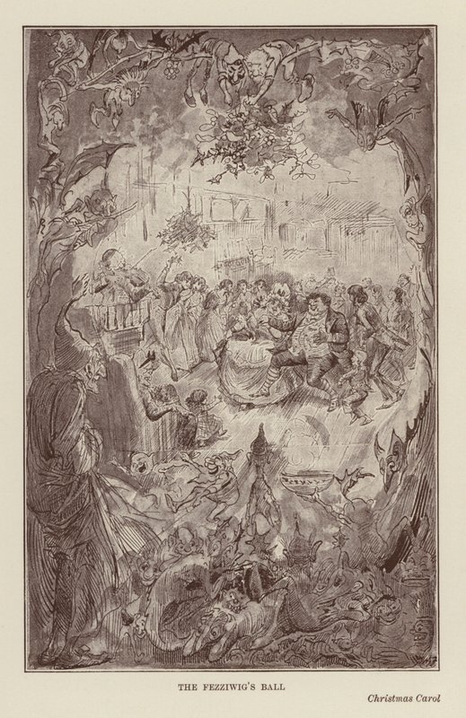 Vánoční knihy Charlese Dickense: (litografie) od Harry (after) Furniss