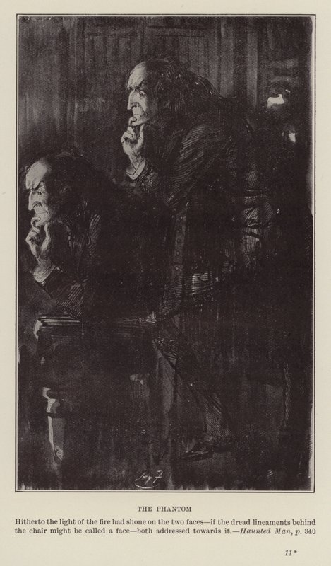 Vánoční knihy Charlese Dickense: Strašidla (litografie) od Harry (after) Furniss