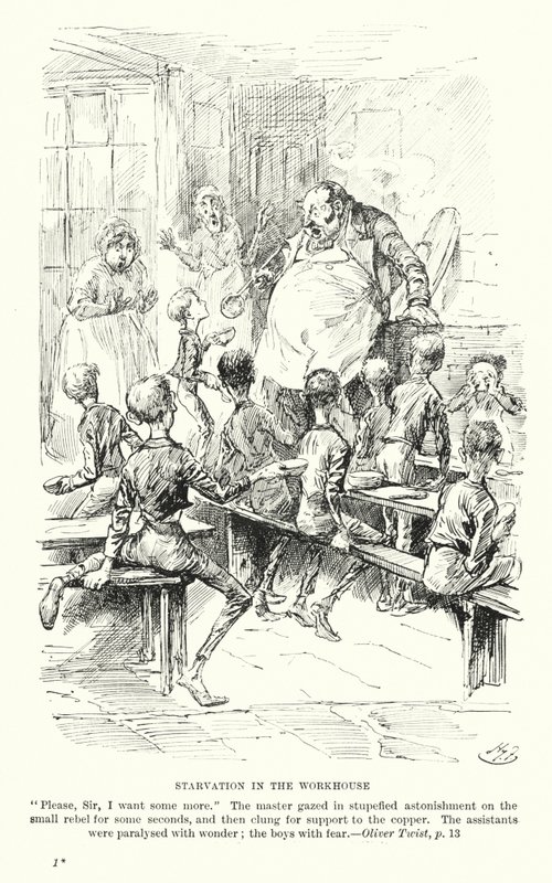 Ilustrace k Oliveru Twistovi od Charlese Dickense (litografie) od Harry (after) Furniss