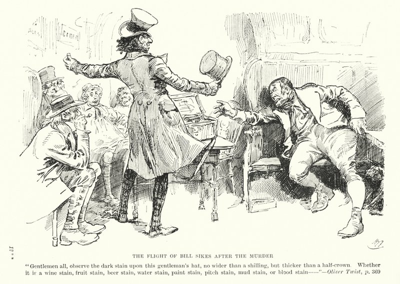 Ilustrace k Oliveru Twistovi od Charlese Dickense (litografie) od Harry (after) Furniss
