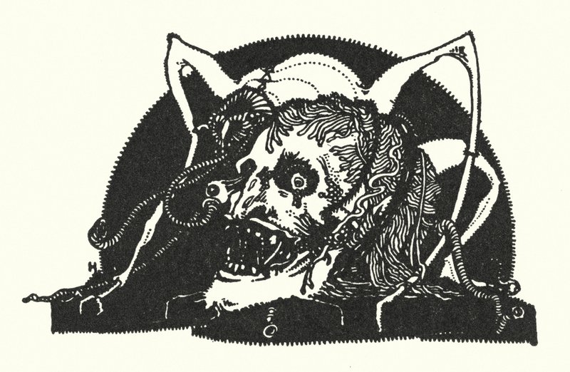 Edgar Allan Poe: Designový motiv (litografie) od Harry Clarke