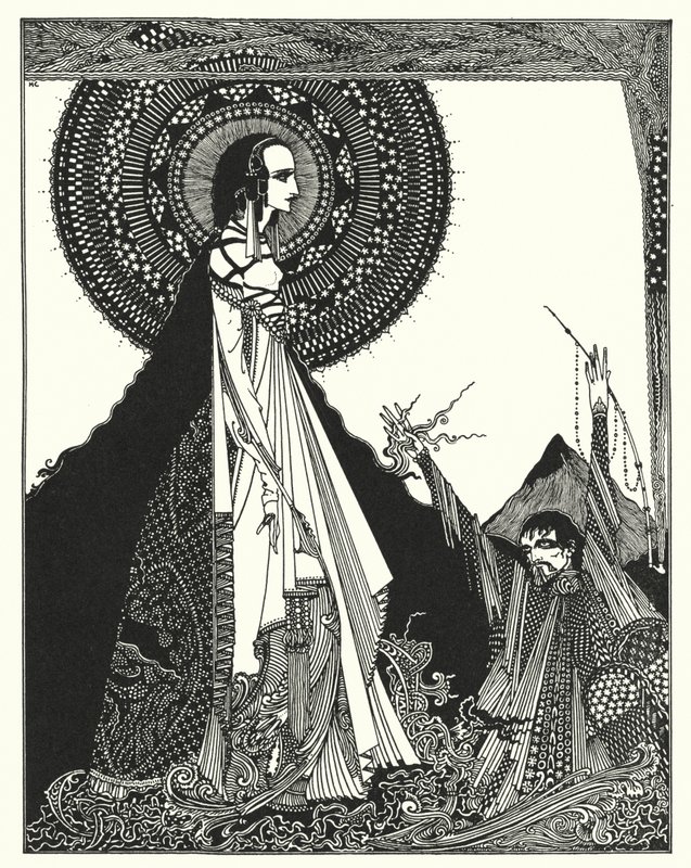 Edgar Allan Poe: Ligeia (litografie) od Harry Clarke