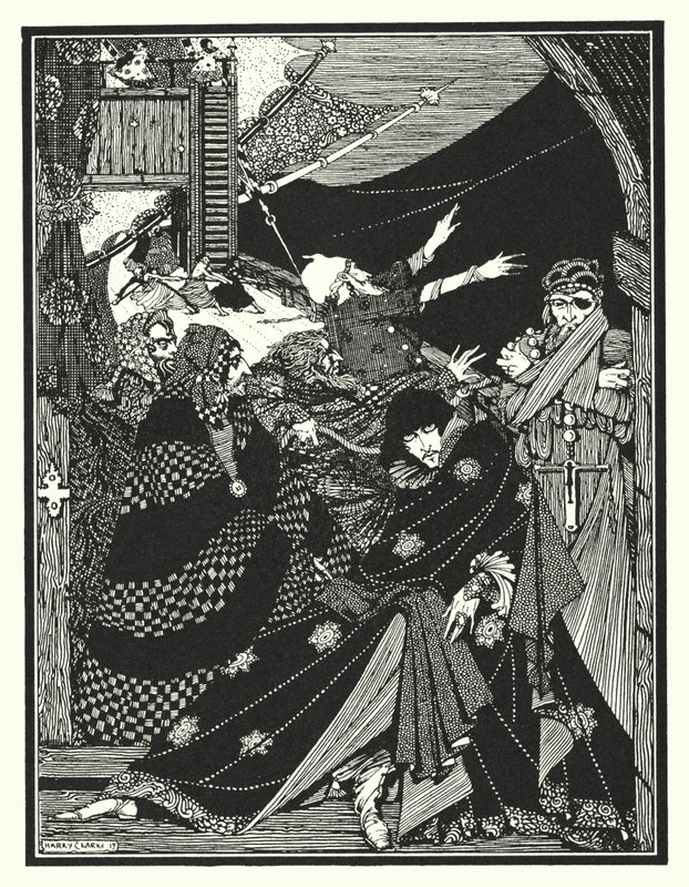 Edgar Allan Poe: MS Found in a Bottle (litografie) od Harry Clarke