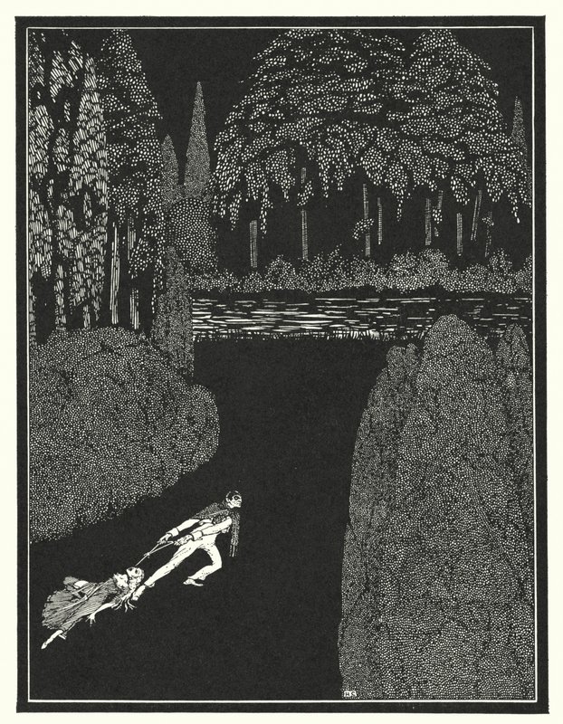 Edgar Allan Poe: Záhada Marie Rogetové (litografie) od Harry Clarke