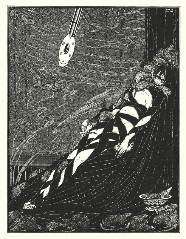 Edgar Allan Poe: Jáma a kyvadlo (litografie) od Harry Clarke
