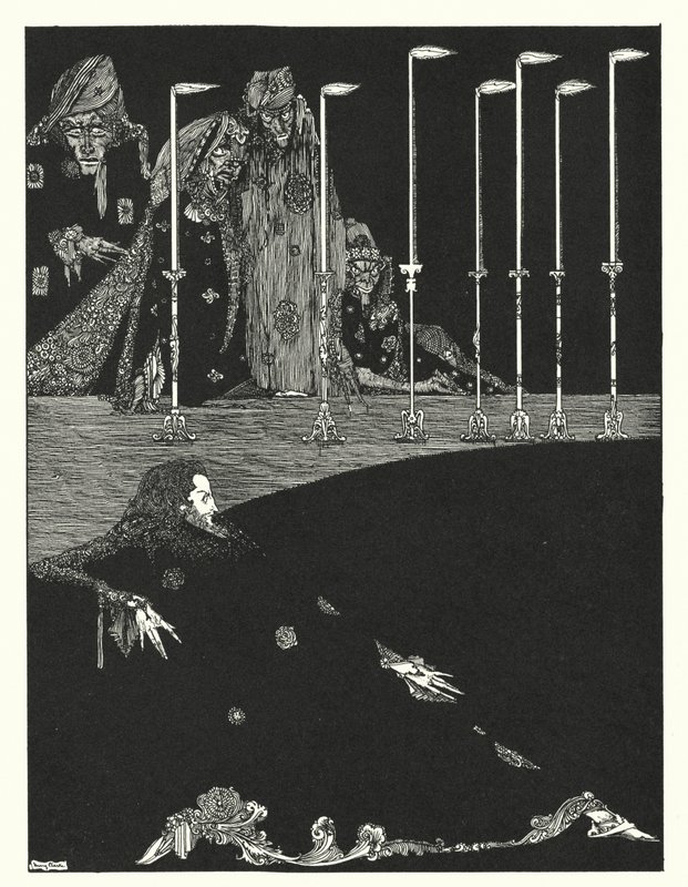 Edgar Allan Poe: Jáma a kyvadlo (litografie) od Harry Clarke