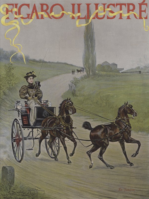 Tandem. Obálka Le Figaro Illustre, červen 1895 od Harry Finney