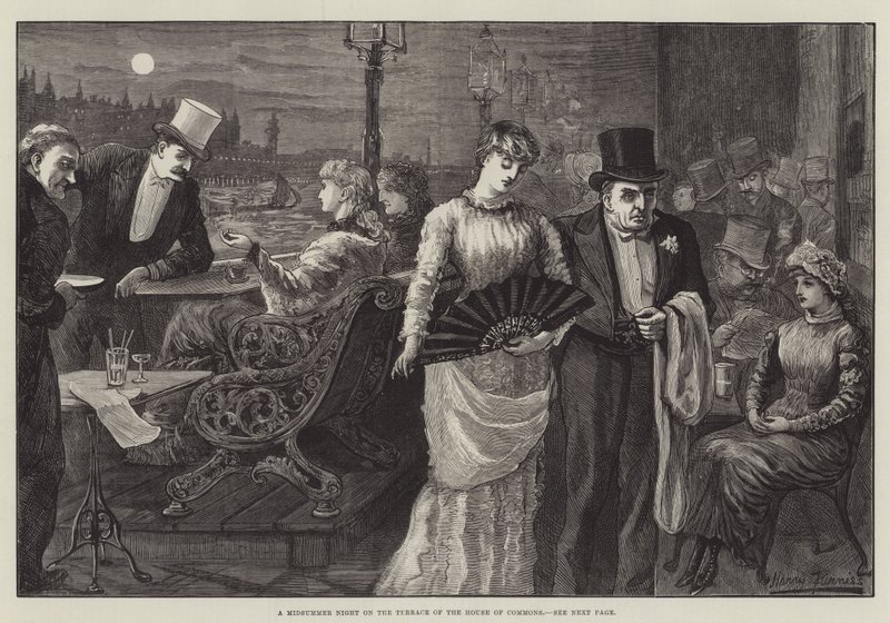 Svatojánská noc na terase Dolní sněmovny od Harry Furniss