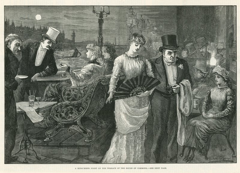 Letní noc na terase Dolní sněmovny od Harry Furniss