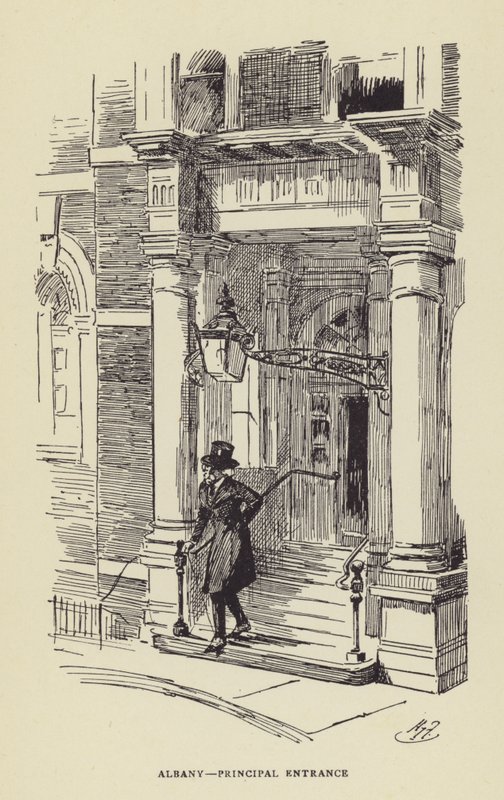 Albany, hlavní vchod od Harry Furniss