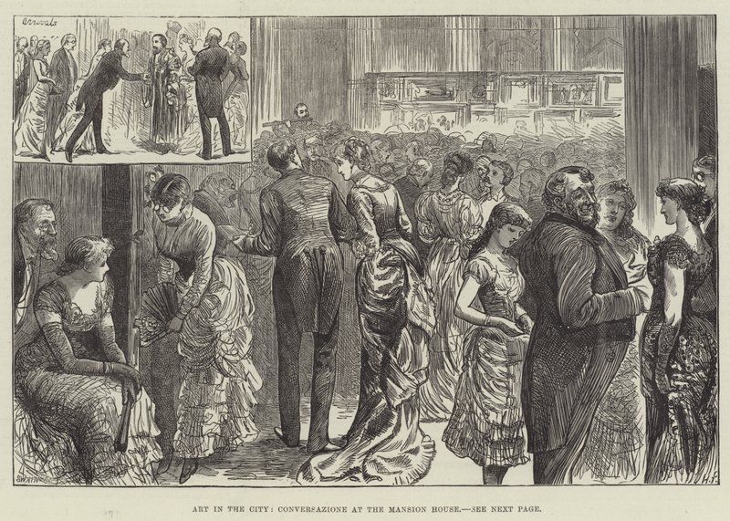 Umění ve městě, Conversazione v Mansion House od Harry Furniss