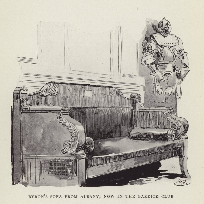 Pohovka Byrons z Albany, nyní v klubu Garrick od Harry Furniss