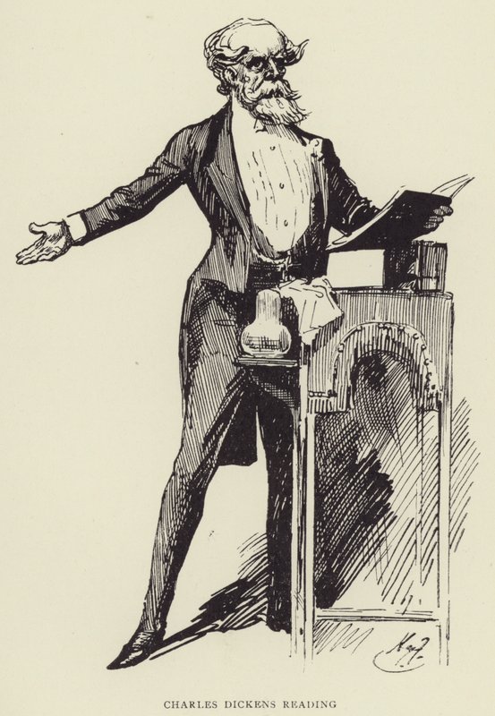 Charles Dickens čte od Harry Furniss