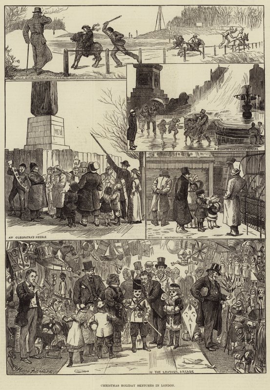 Vánoční prázdninové skici v Londýně od Harry Furniss