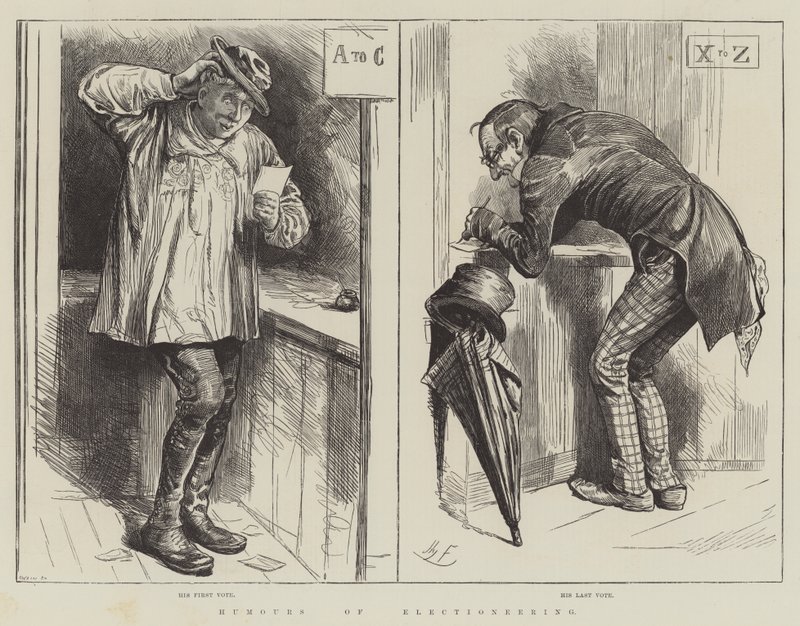 Vtipy z volebního boje od Harry Furniss